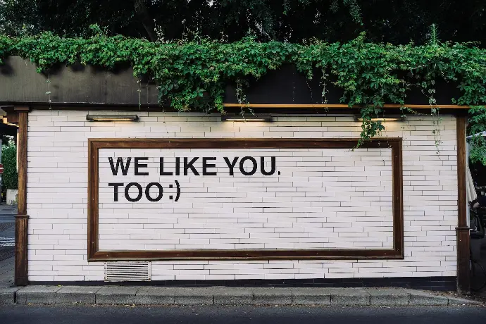 We like you too quotes on wall